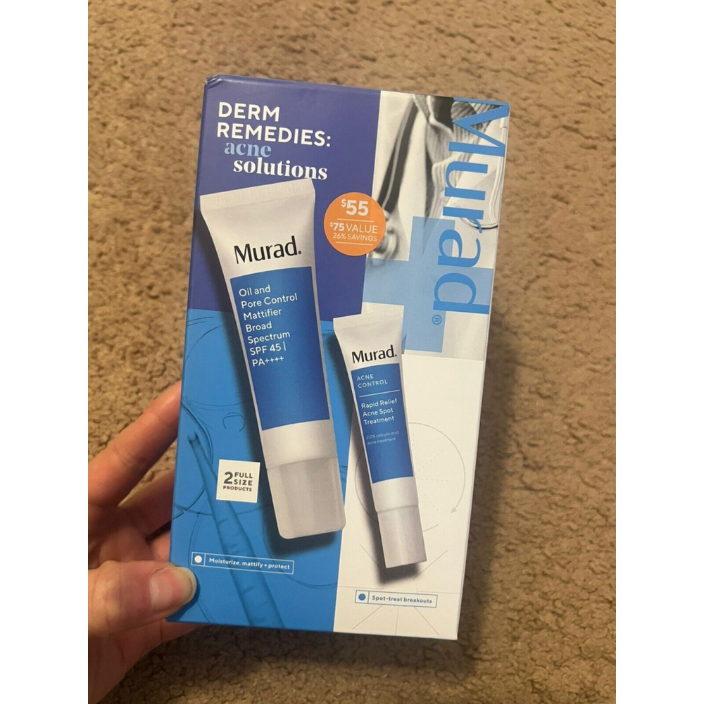 Murad Oil & Pore Control Mattifier SPF 45 1.7 oz & Rapid Spot Acne Exp 07/25 NIB